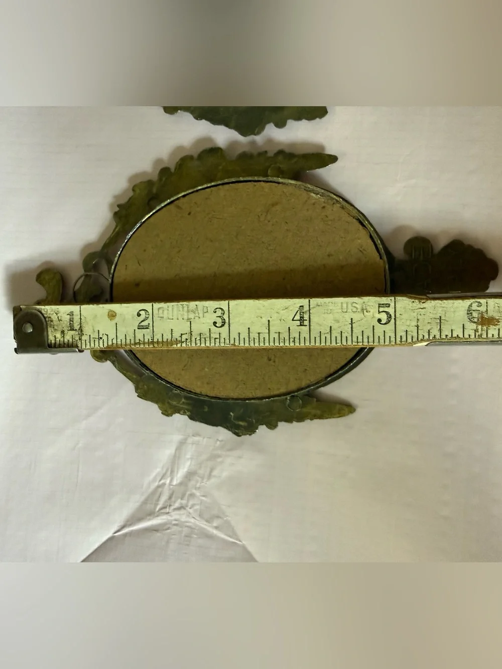 Vintage Victorian Pair of Oval Metal Wall Pictures Two Children One Praying OSP